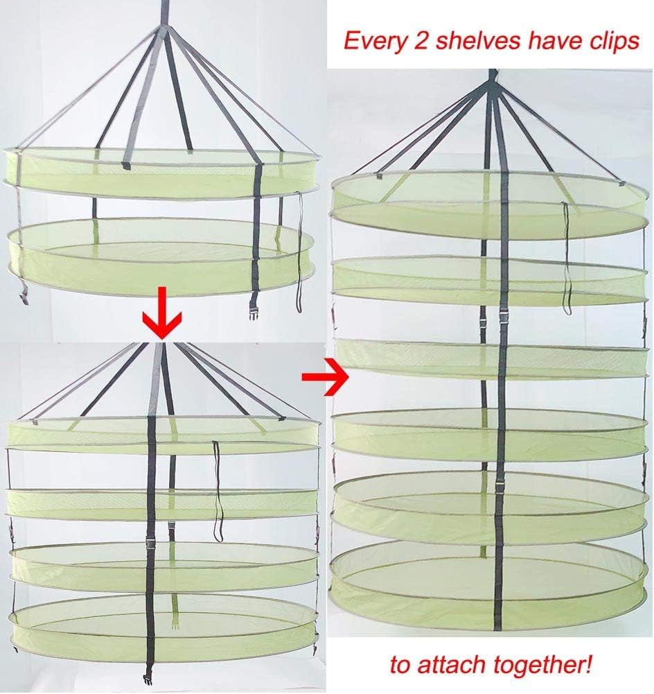 Herb Drying Rack 3 Ft Hanging Dry Net 36 Inch for Curing Hydroponic Herb Vegetable Fruit Flower